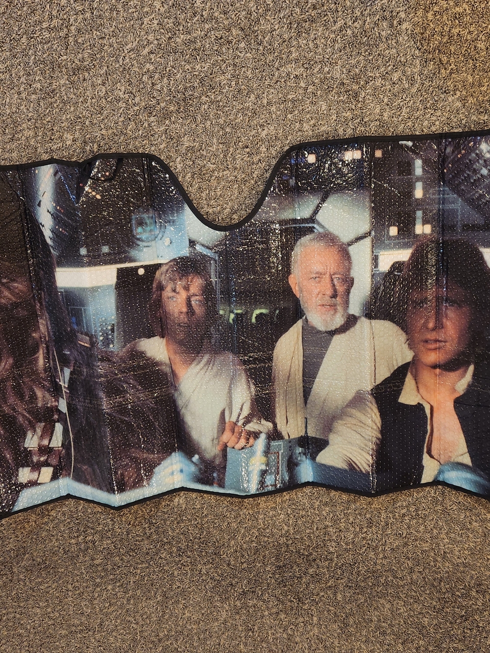Star Wars Black & Blue Classic Characters Car Sunshade